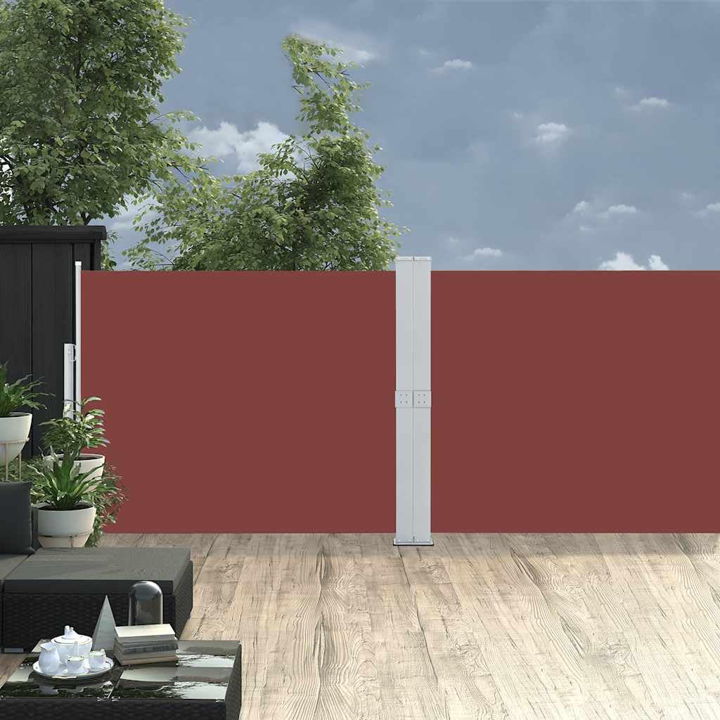 Store latéral extensible 140x1200 pare-vent marron en polyester