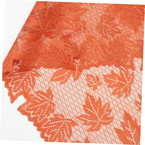 Nappe automne dentelle pour repas de Thanksgiving et décoration de table basse de salon - 4