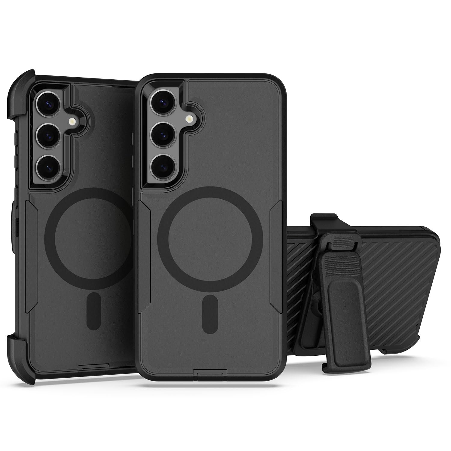 showdd Designed for Samsung Galaxy S25 Case,Black | Compatible with MagSafe,Double Protection,Tough Durable,No Fading,No Yellowing,Non-Slip,Dustproof,