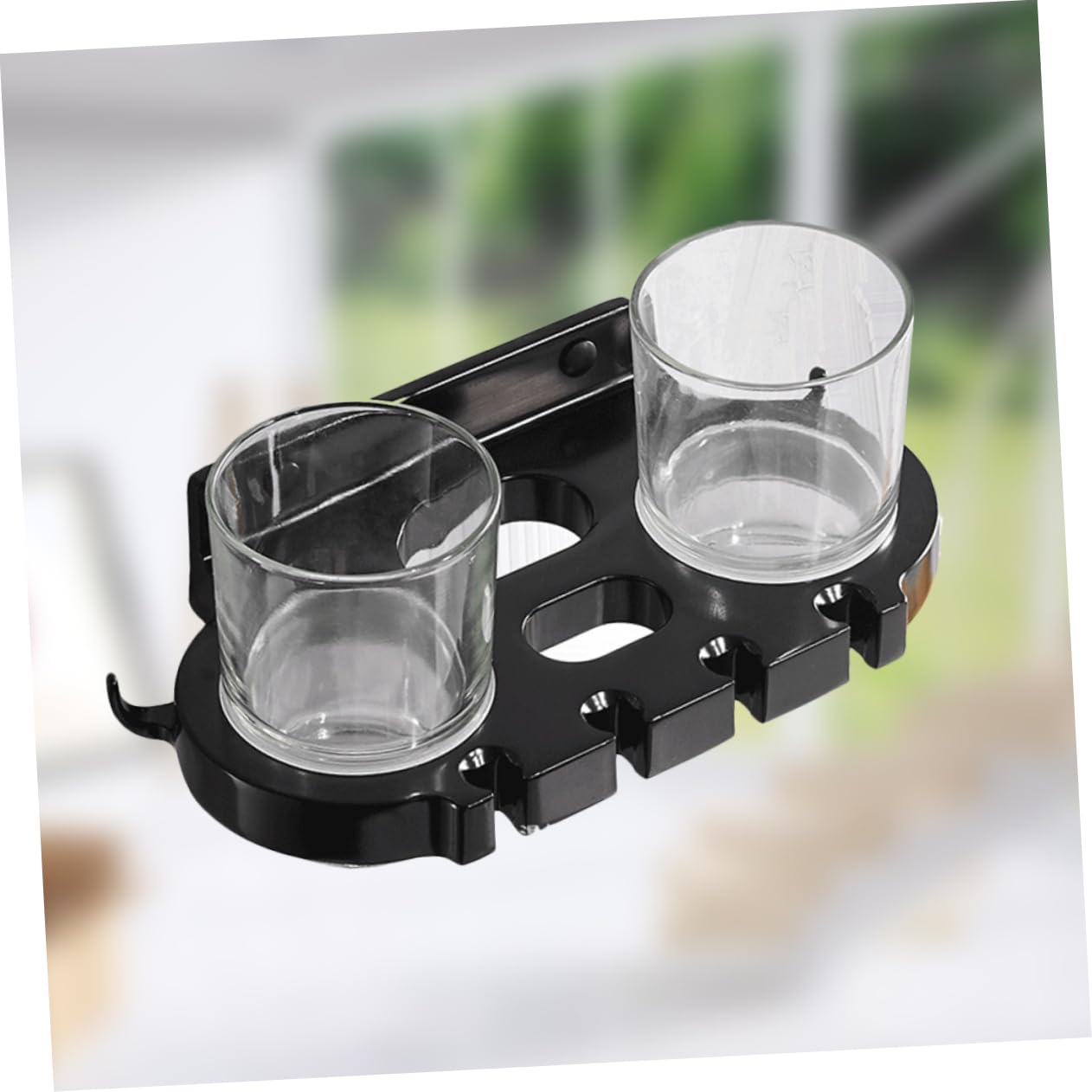 Zerodeko Spazzolino Bagno Portaspazzolino in Alluminio Con Ganci Design Multifunzionale Per Spazzolino Da Denti Bicchiere Dentifricio Asciugamano Ecc e Facile Da Installare