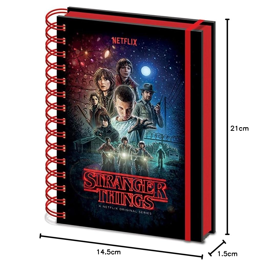 Stranger Things - Cuaderno de notas con espiral A5, multicolor (SR72776)