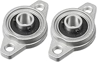 uxcell 2pcs KFL000 10mm Zinc Alloy Self-Aligning Pillow Block Flange Bearings - Rust-Proof Durable for Machinery
