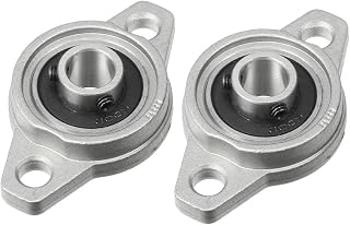 uxcell 2pcs KFL000 10mm Zinc Alloy Self-Aligning Pillow Block Flange Bearings - Rust-Proof Durable for Machinery