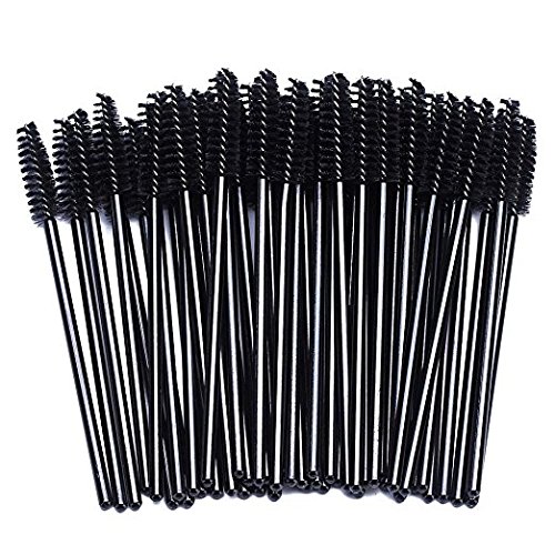 XZEN Disposable Eyelash Mascara Brushes Wands Applicator Eyebrow Brush Makeup Tool Kit Set (1000pcs, Black)