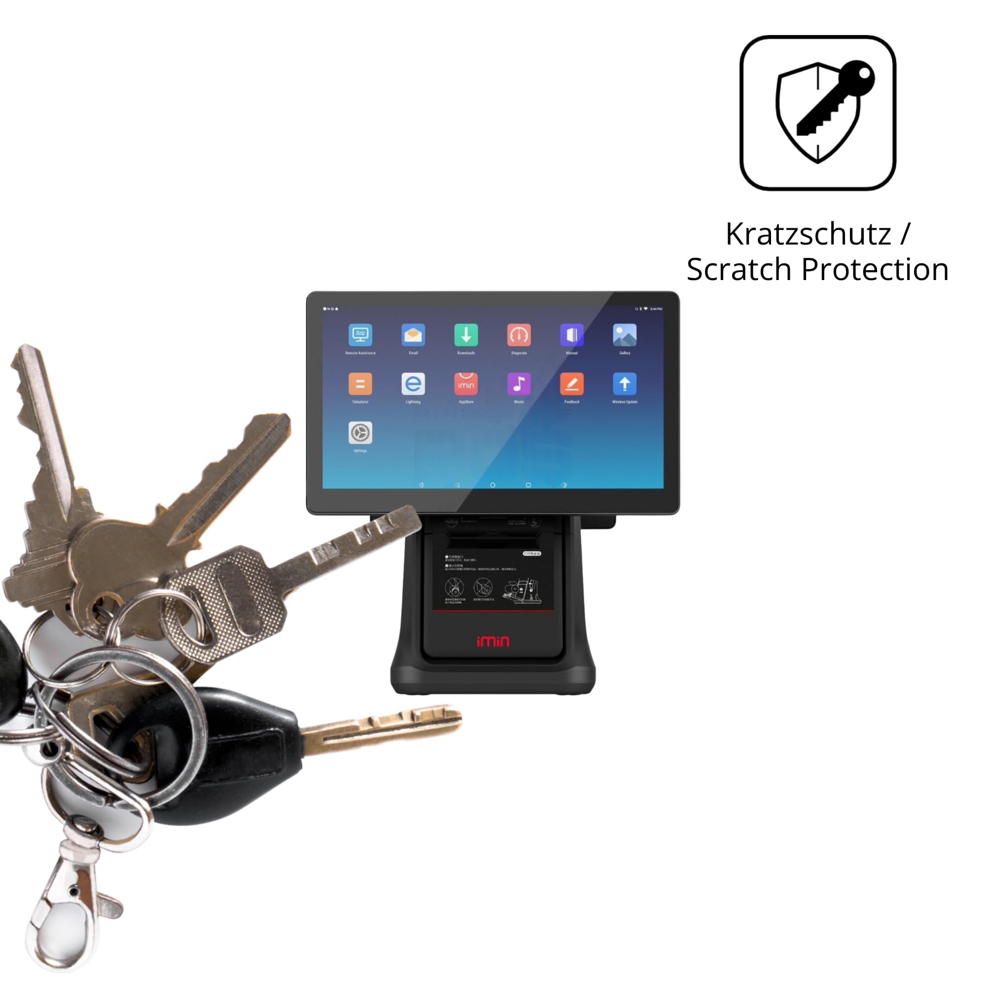 dipos 2x Protector de Pantalla mate para IMIN D4 / Pro D4-503 D4-505