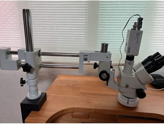 Universal Boom Lab Industrial Zoom Trinocular Stereo Microscope Stand Holder Bracket Arm 76mm Microscopio Accessories(D)