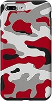 Vista 12 de red camo Print red and Black Camoflage Pattern Phone Case for iPhone 17