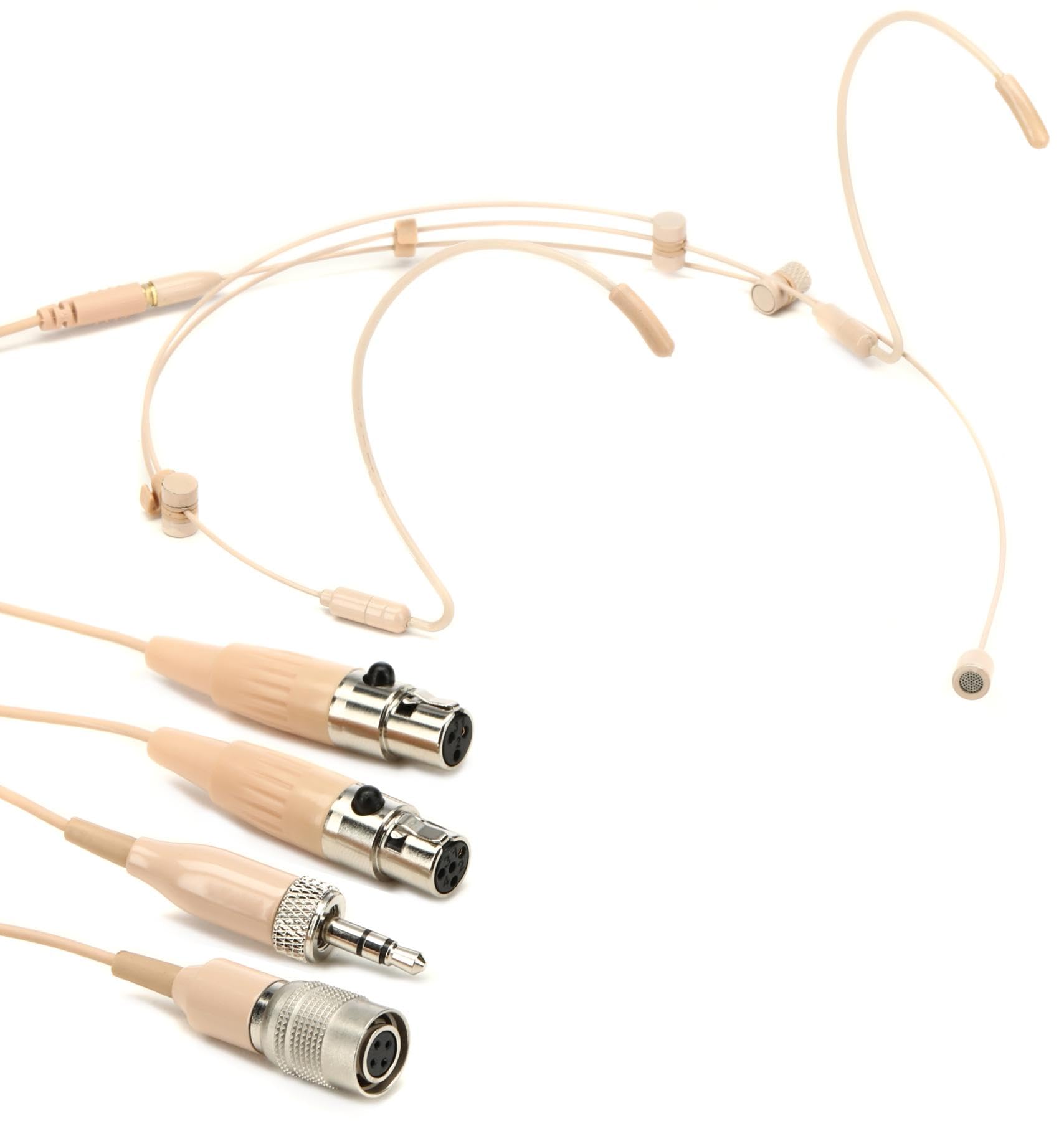Galaxy Audio HSM4F Beige Omnidirectional Earset Microphone - Universal Fit with Multi-Brand Detachable Connectors