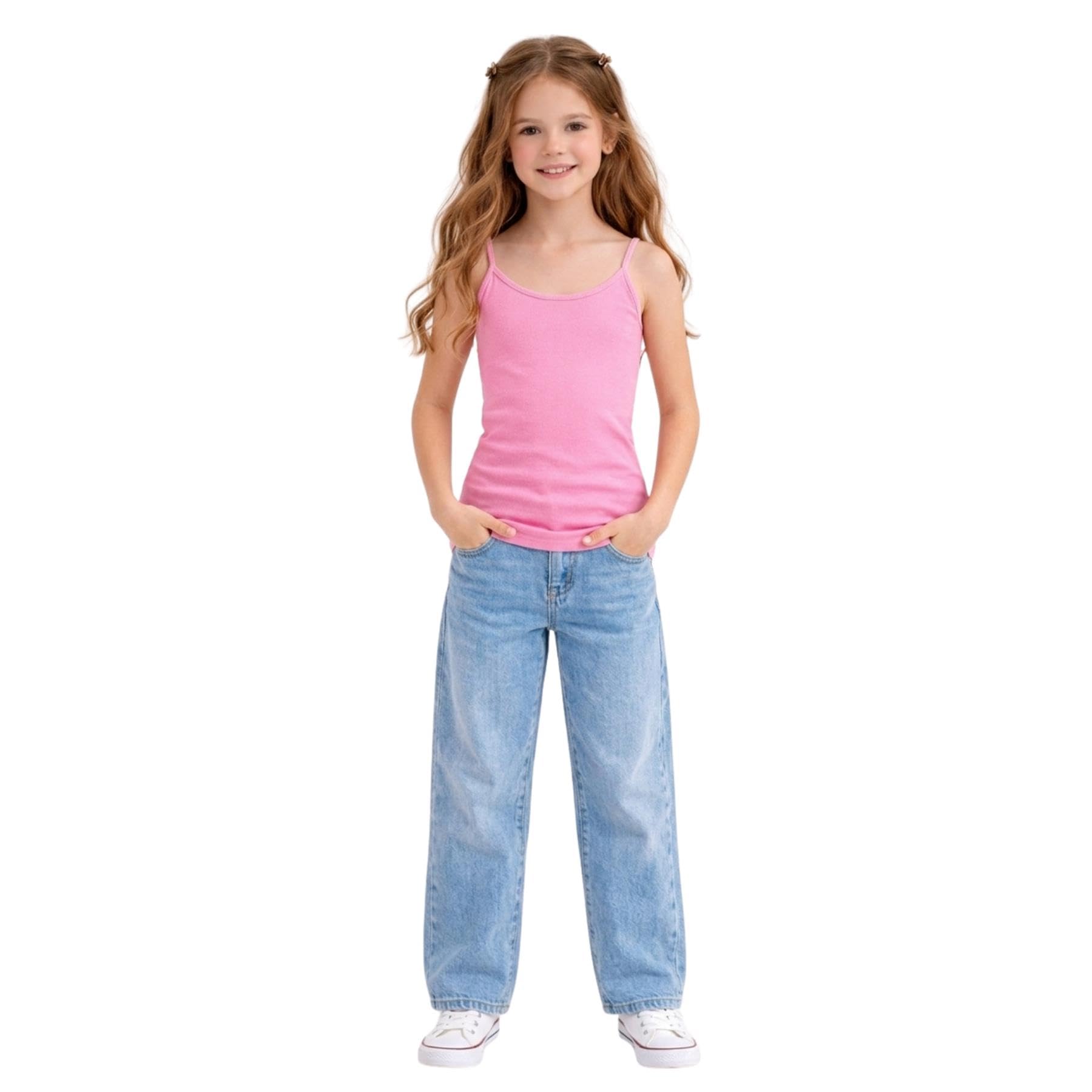 Ärmellose Tanktops für Mädchen und Kinder, Spaghettiträgern, einfarbige Westen, Cami-Top, Baselayer, Kinder, Sommer, leicht, Workout, Camisole Weste, Tops, Mädchen-T-Shirt, Träger-Tanktop