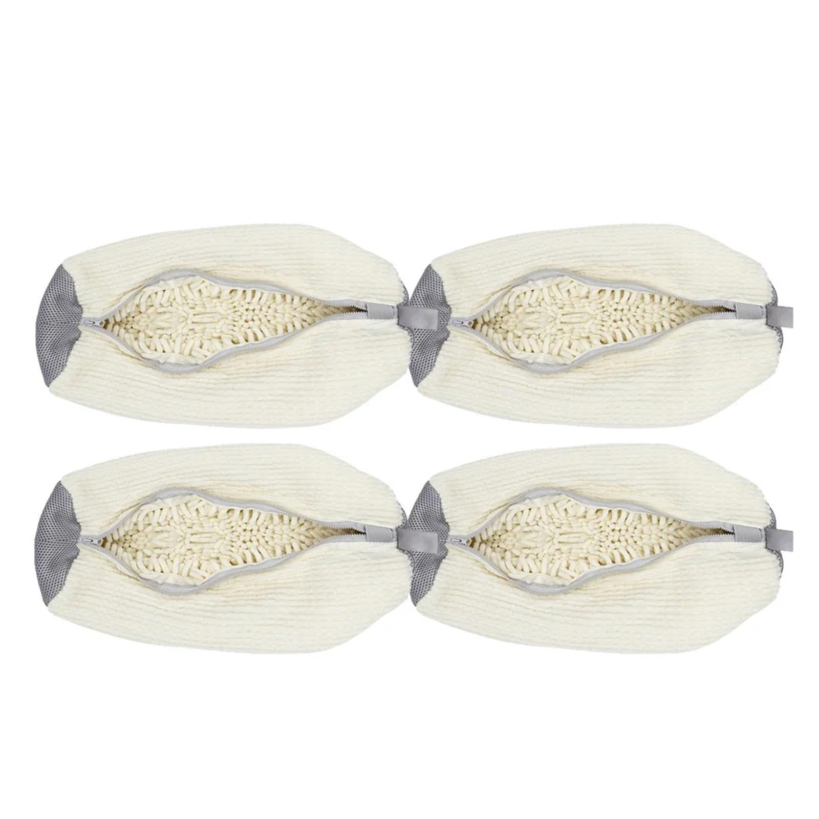 1 Stück Schuhe Waschbeutel Wäsche gepolsterter Schuhschutz Flauschige Faser Polyester(4PC-White)