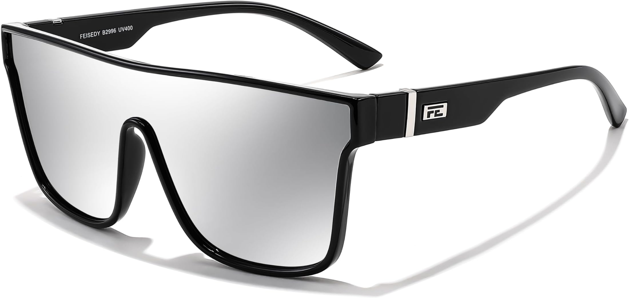 Sunglasses for Women Men, Fashion Mirrored Single Lens, Driving Beach Sunnies UV400 Shades B2996