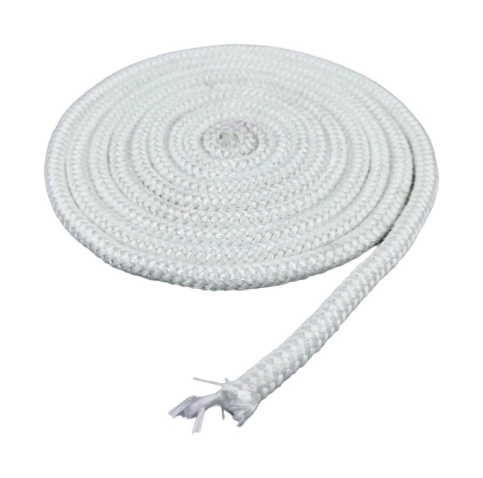 Corda resistente al calore, Corda sigillante in fibra di vetro bianca, apparecchi riscaldamento resistenti alle alte temperature, dimensioni multiple(20mm*2.5m)