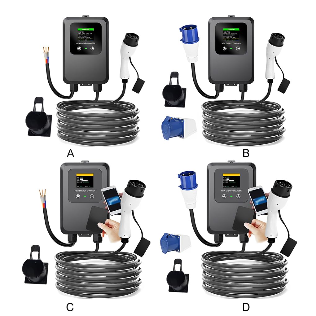 Soluzione di Ricarica Rapida EV 7KW 32A con Cavo da 10 m, Facile,C | stazione di ricarica per veicoli elettrici, resistente, per auto elettriche EV con cavo da 10 m per auto di tipo 2