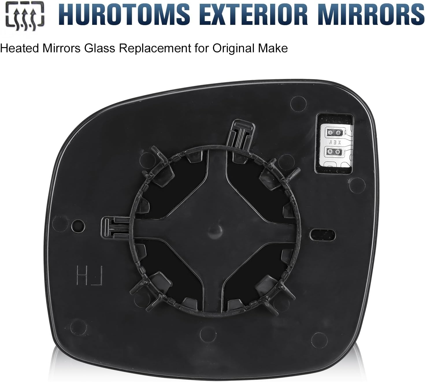 Driver Left & Passenger Right Side Heated Mirror Glass Compatible with Chrysler Town & Country 2008-2016 for Dodge Grand Caravan 2008-2020 for RAM CV 2012-2015 (without Automatic Dimming)