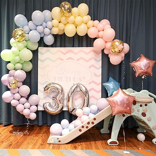 Miniatura 3 de BEISHIDA Paquete de 50 globos pastel gruesos de 5 pulgadas, globos de látex de colores mixtos de macarrón multicolor para cumpleaños, boda,