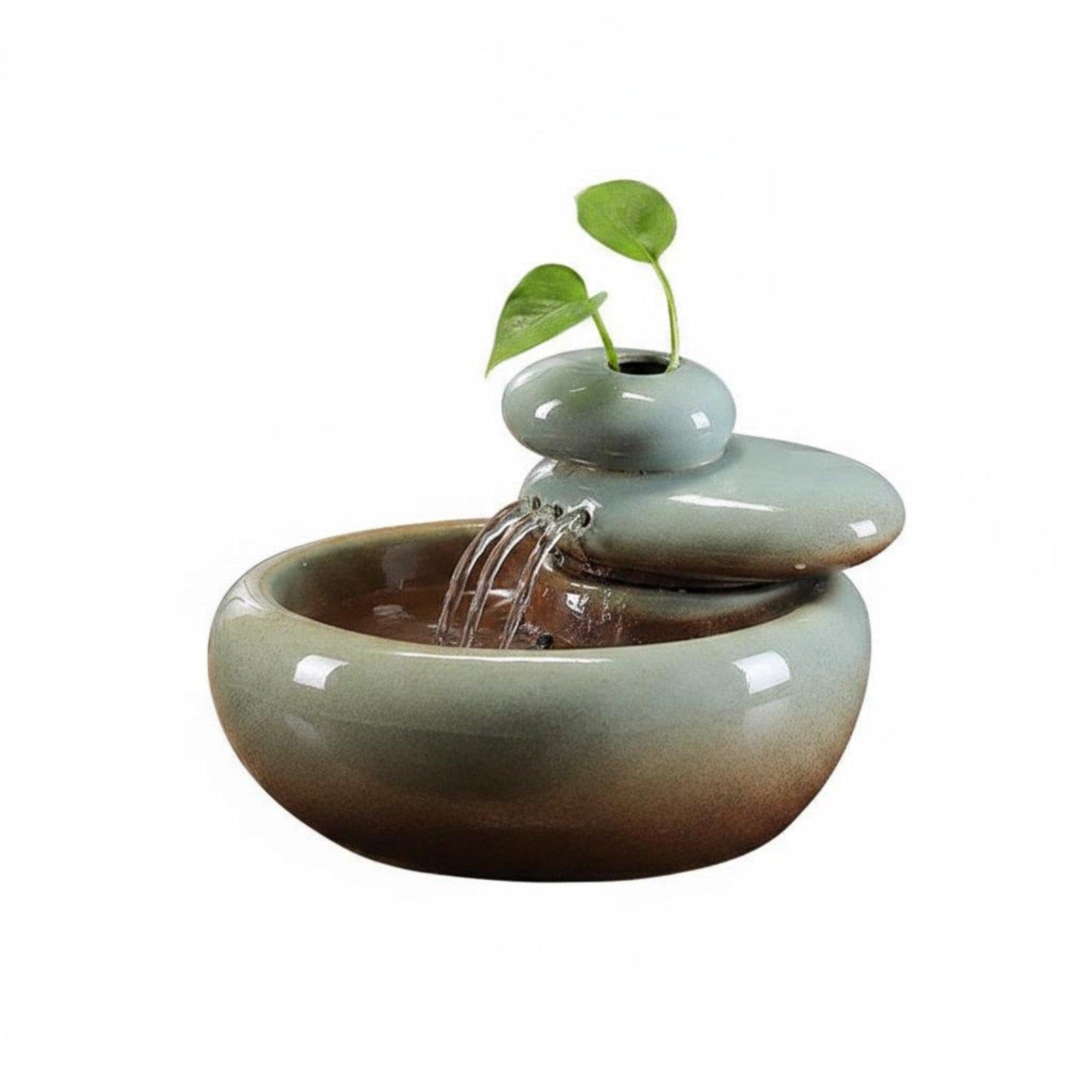 Stone Waterfall Waterfall Gift Idea Rock Waterfall Waterfall Soothing Sound Cascading Water Feature for Office Workers, Tea Table, Desk Blue-image-16