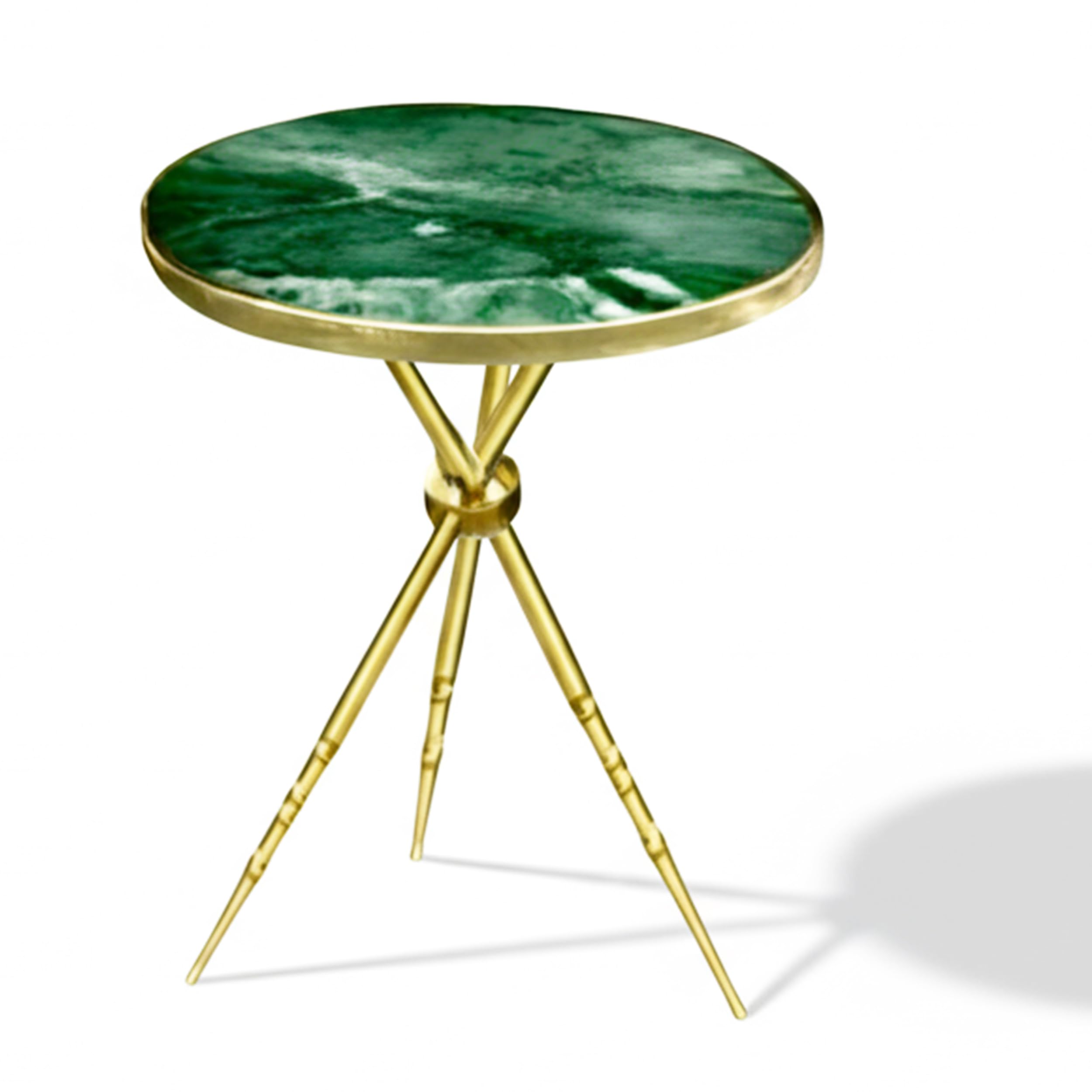 Premium Round Coffee Table for Living Room - Sleek Modern Round Table Gold Stainless Steel 3 Leg Frame