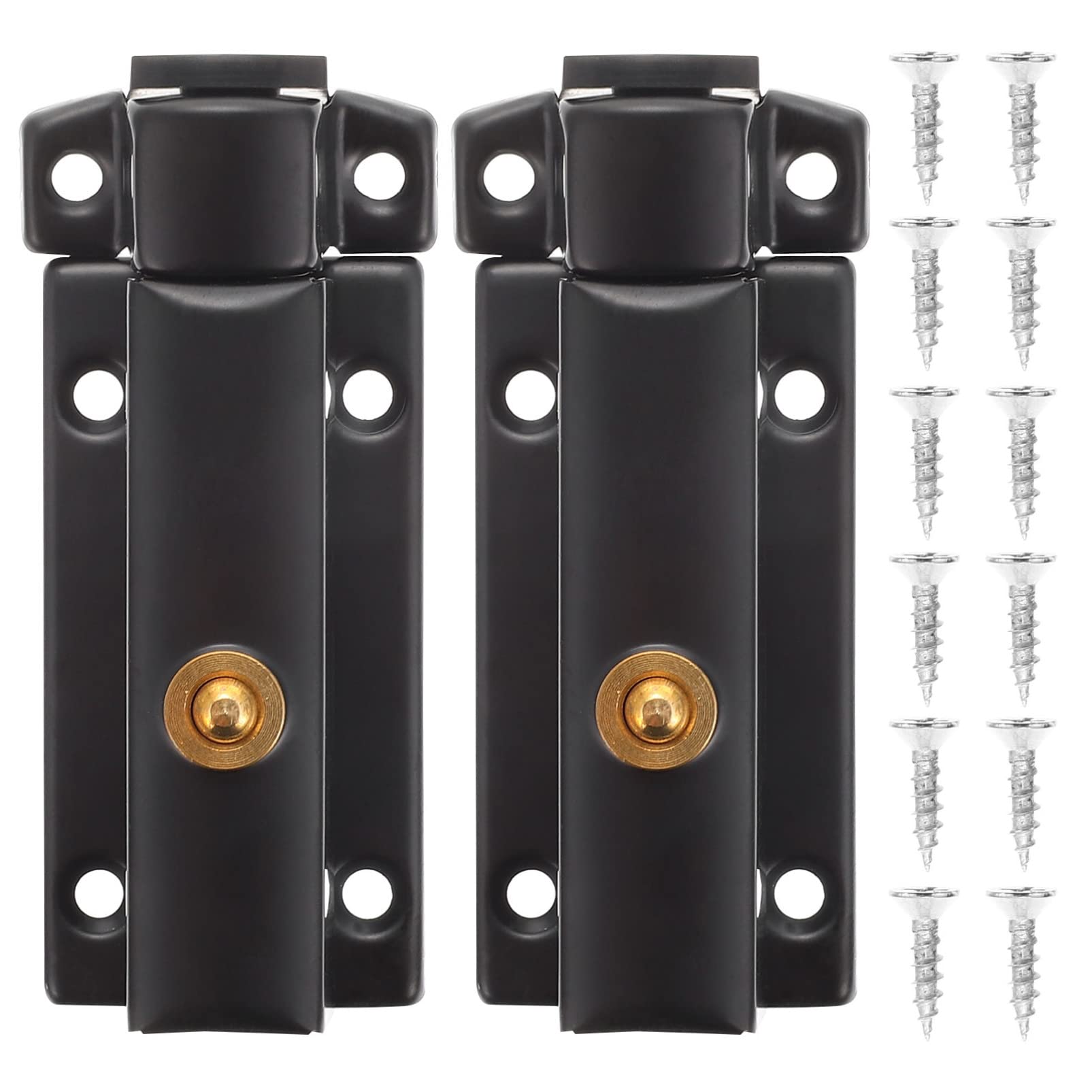 Nvsfzgiyg One Color Slide Bolt Latch, Barrel Stainless Steel Spring 3Inch Sliding Door Security Lock With 12Pcs Screws For Window