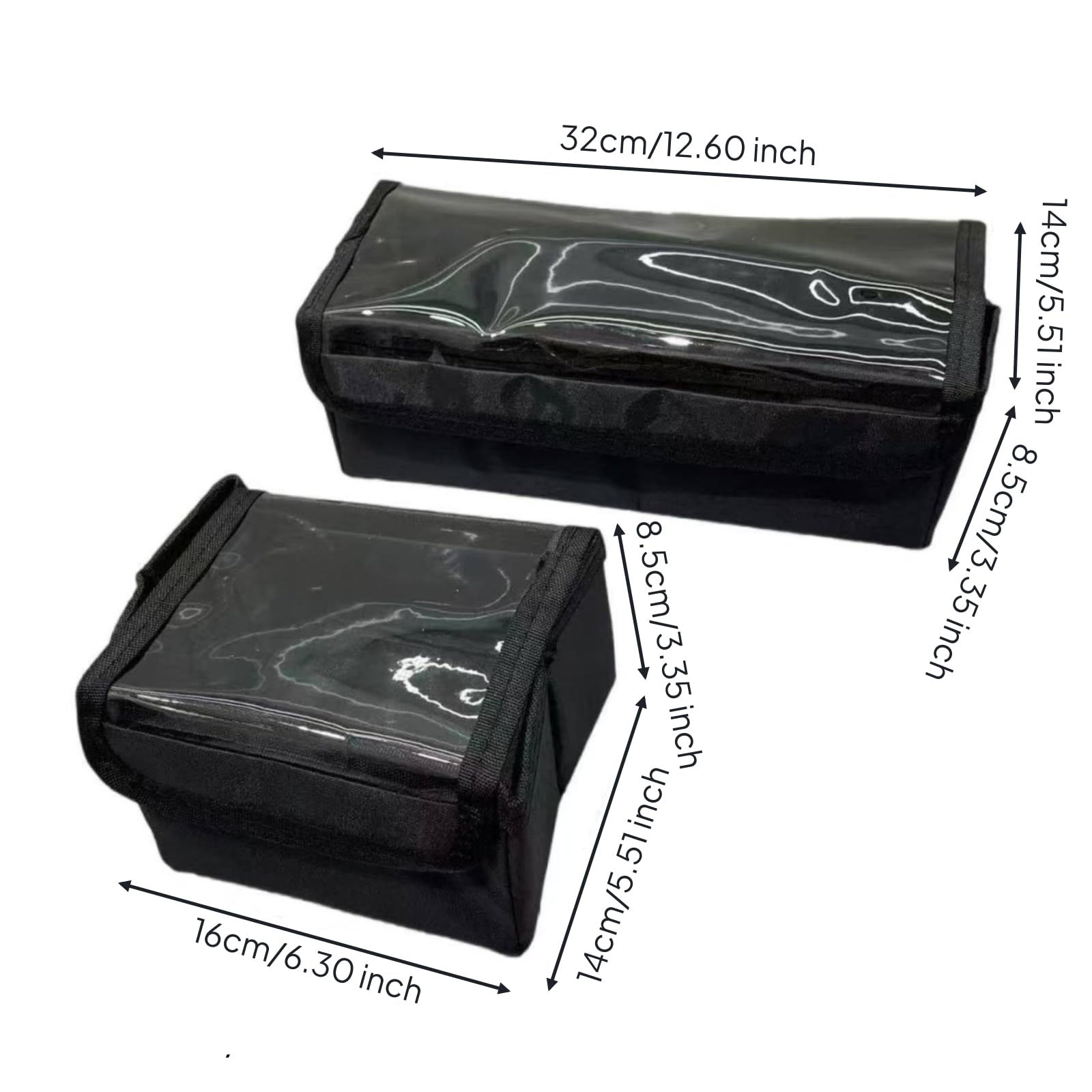 4 Piezas Bolsa Viaje con Cierre | Diseño Rectangular Estructurado, Neceser con Cierre, para Maleta, Maquilladores, 2 Xl 2 Pequeño