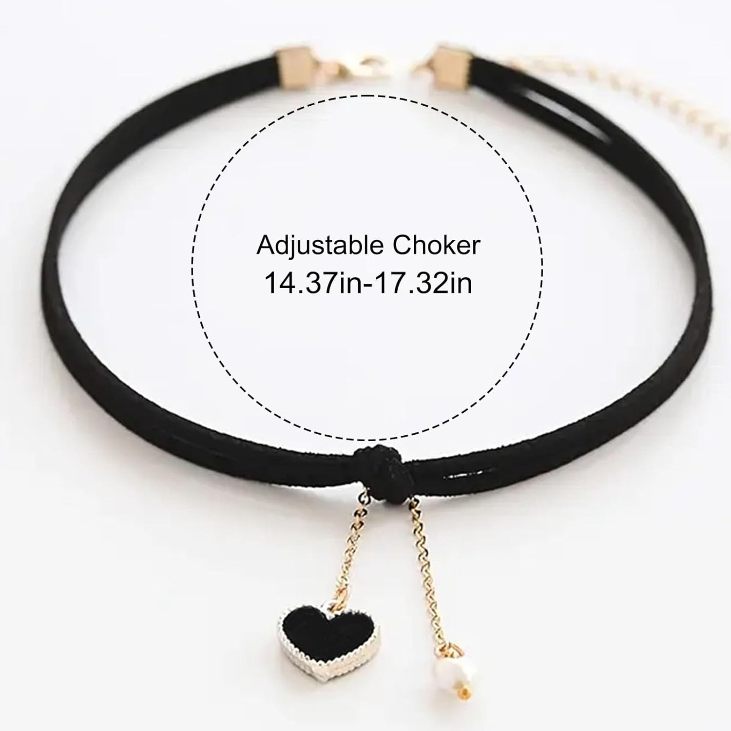 Choker Necklace for Women Black Velvet Choker Heart & Cross Gothic Necklace, Punk Classic Rose Jewelry, Valentine’s Day Gift Accessories - Image 5