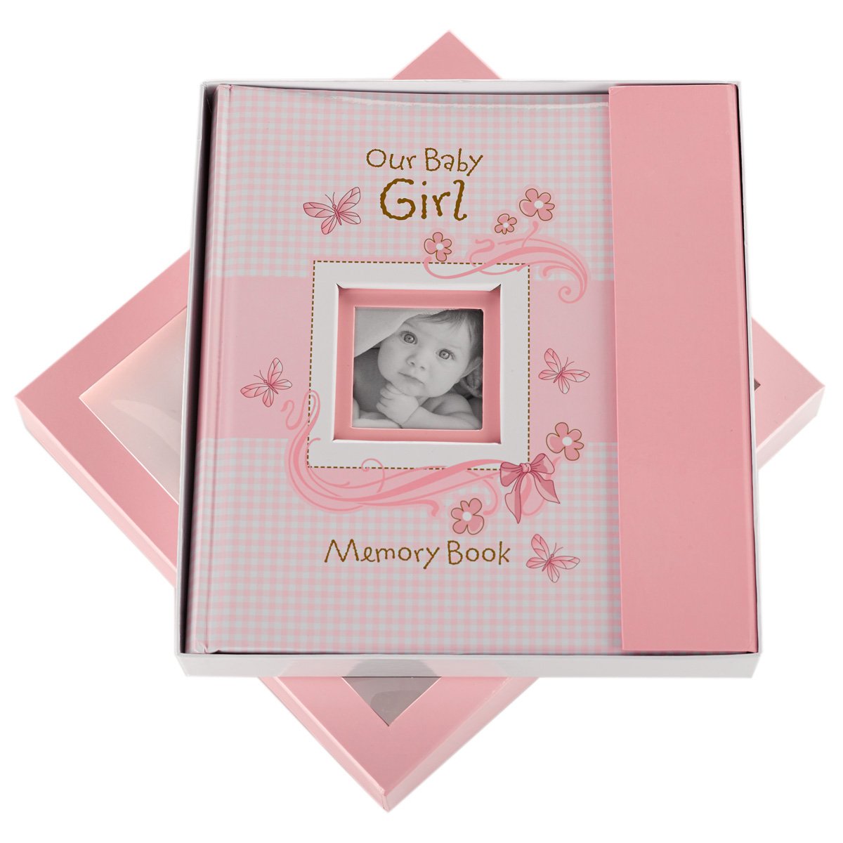 Christian Art Gifts Girl Baby Book of Memories Pink Keepsake Photo
