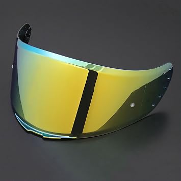 Motorcycle Helmet Visor for MT V-14, Replacement Helmet Face Shield Tinted Motorcycle Helmet Lenses, Helmet Windshield Protective Shield,D Gold Plated