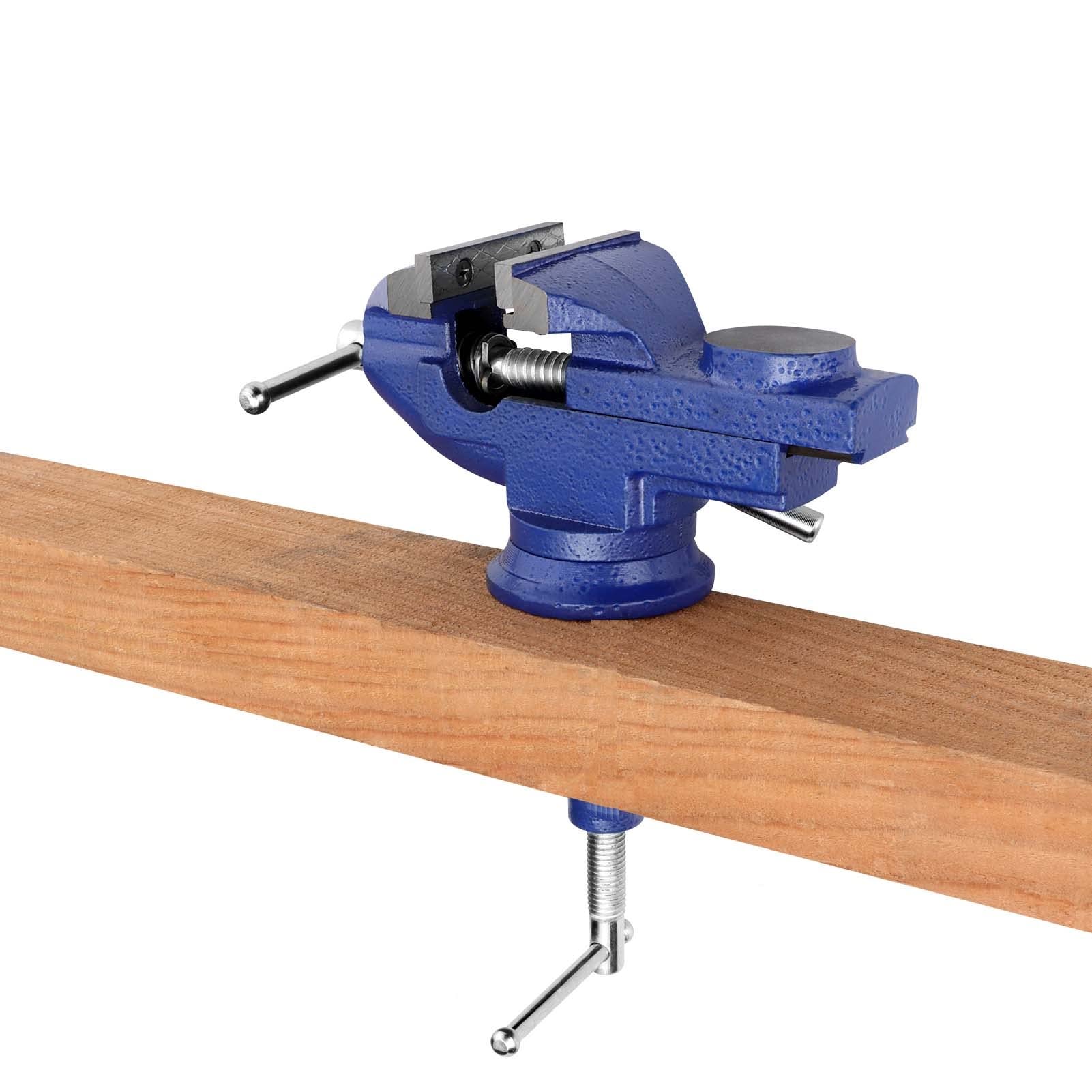 Trintion Bench Vice 2.5" 65mm Vices for Workbench Swivel Workshop Bench Vice Clamp for Tool Material Clamping Fixing Rotatable Engineer Table Bench Vice Clamp