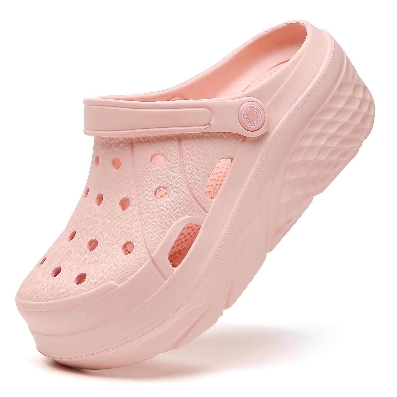 FLIOZY Women's Gardener Platform Clogs Slippers Hight Heels Mules Clog Wedge Sandals Outdoor Beach Shoes