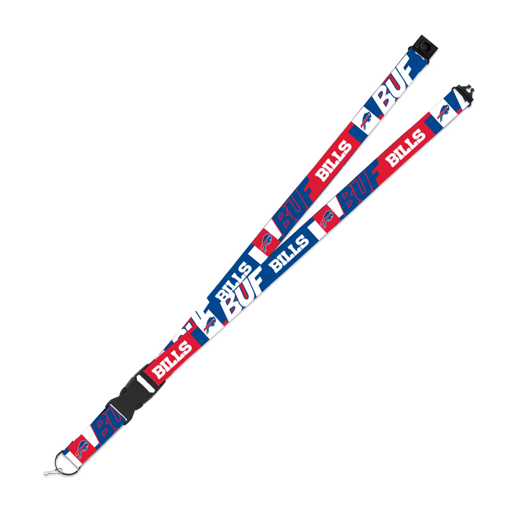 Rico Industries NFL Football Buffalo Bills 19" x 1" Premium Unisex-Adult Safety Breakaway Lanyard - Flash