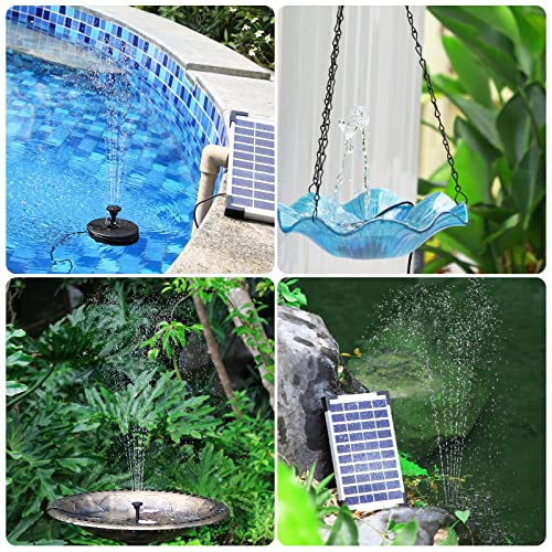 Aisitin 5.5W Solar Fountain Pump 2023 Upgraded, Diy Solar Water Fountain Pump With 10 Water Splash Styles & 16.4Ft Power Cord, Solar Powered Water Fountain Pump For Bird Bath, Garden, Pond And Outdoor #TOP4