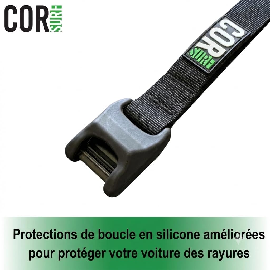 COR Surf Aero Rack Pad et Sangles d'arrimage en Silicone 3M Premium…