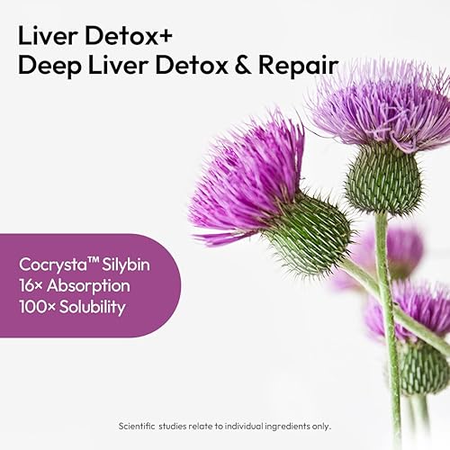 Miniatura 3 de BigVita Detox Hígado Vegano Sin Gluten Suplemento para la Salud del Hígado Limpiar Desintoxicación y Reparación de Resaca Contiene Cardo Mariano