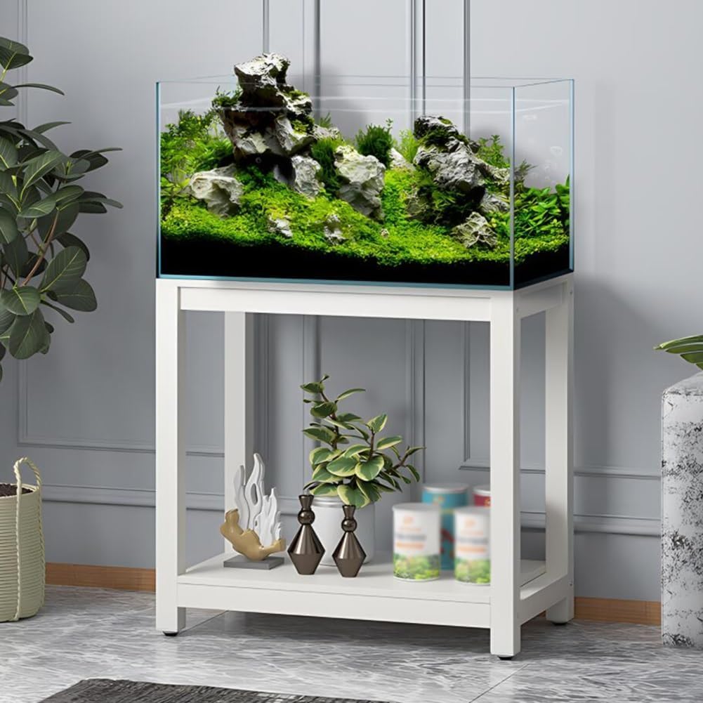 Support D'aquarium en Métal Robuste, étagère à 2 Niveaux pour La Maison Et Le Bureau, Support De Rangement, Forte Capacité De Charge., 100x50x75cm