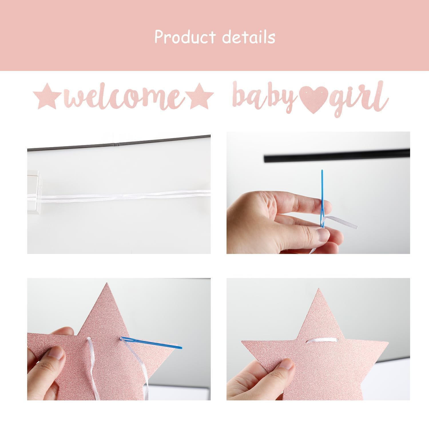 Welcome Baby Girl Banner - Image 2