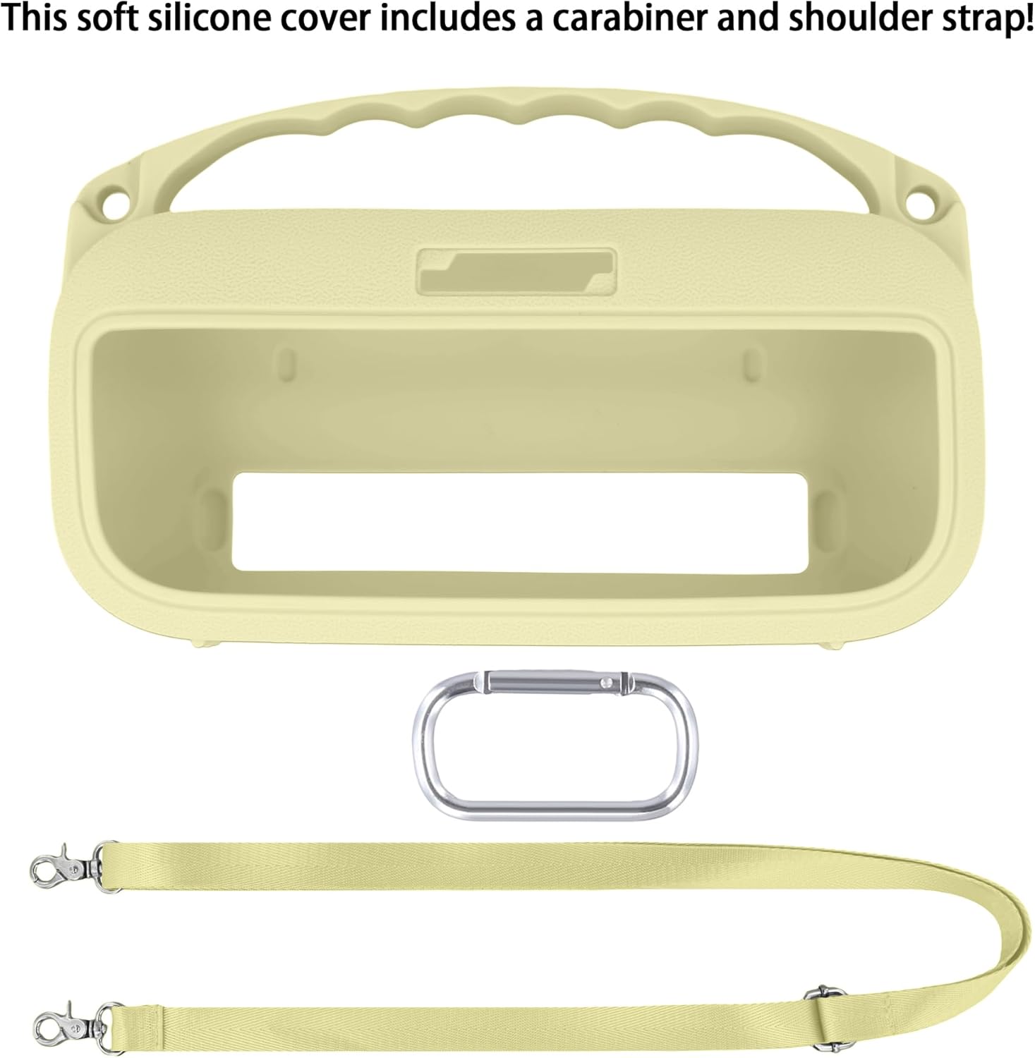 co2CREA Soft Silicone Case Replacement for Bose New SoundLink Flex 2nd Gen Bluetooth Portable Speaker (Citrus Yellow Case) - Image 2