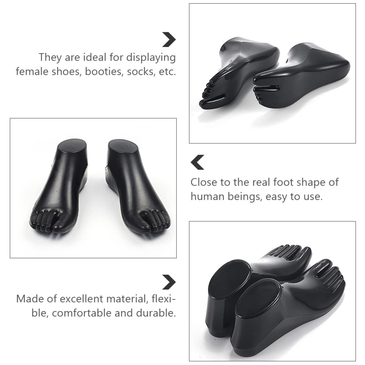 Foot Forms 90Pcs Mini Plastic Shoes Model Clear Foot Model Display