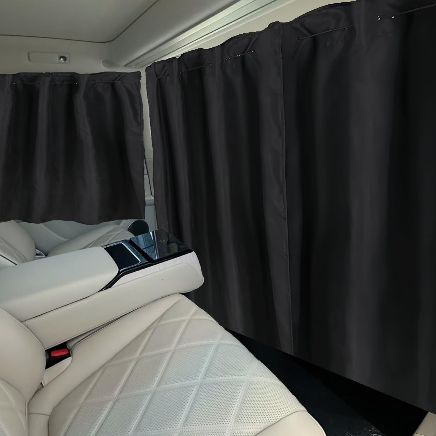 Tende Divisorie Auto Set di 3 - Privacy 95% Oscurante per Lunotto & Finestrini Laterali, Cordoncino Rimovibile Installazione Facile
