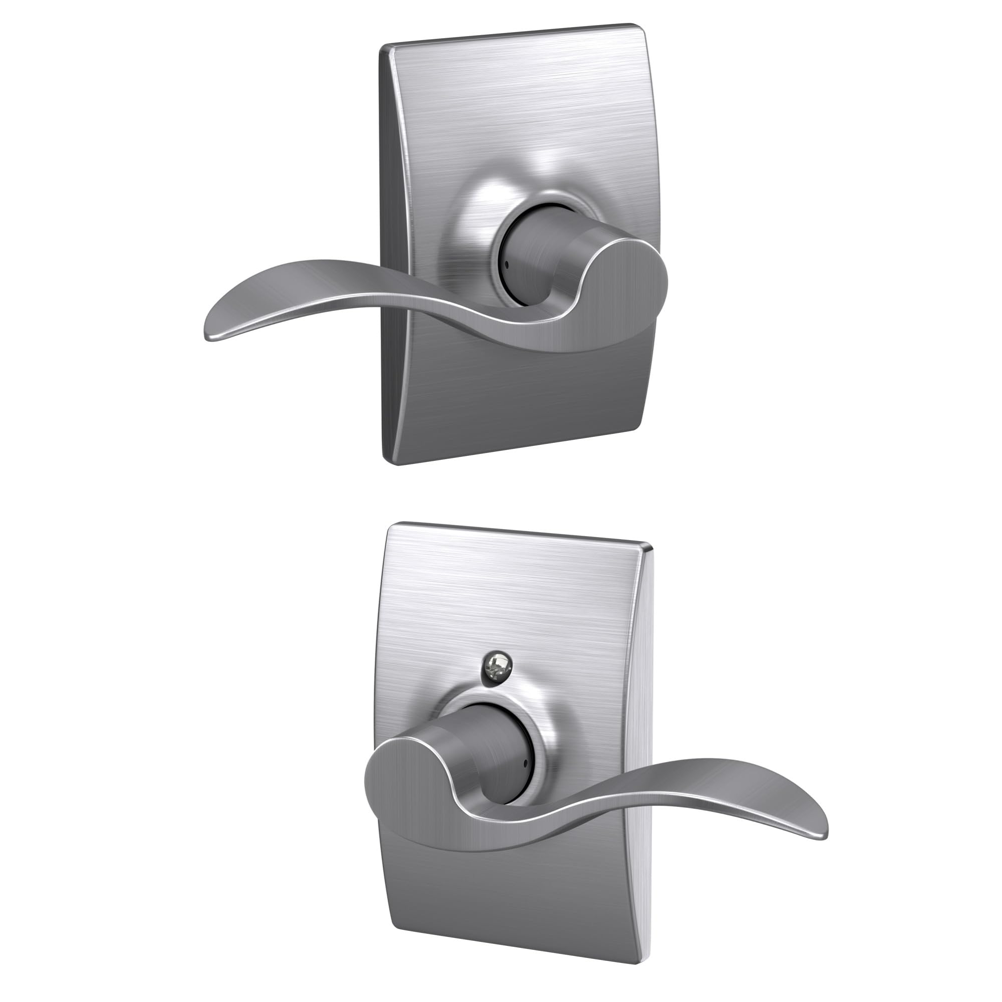 SCHLAGE Century Trim with Accent Hall and Closet Lever, Satin Chrome (F10 ACC 626 CEN)