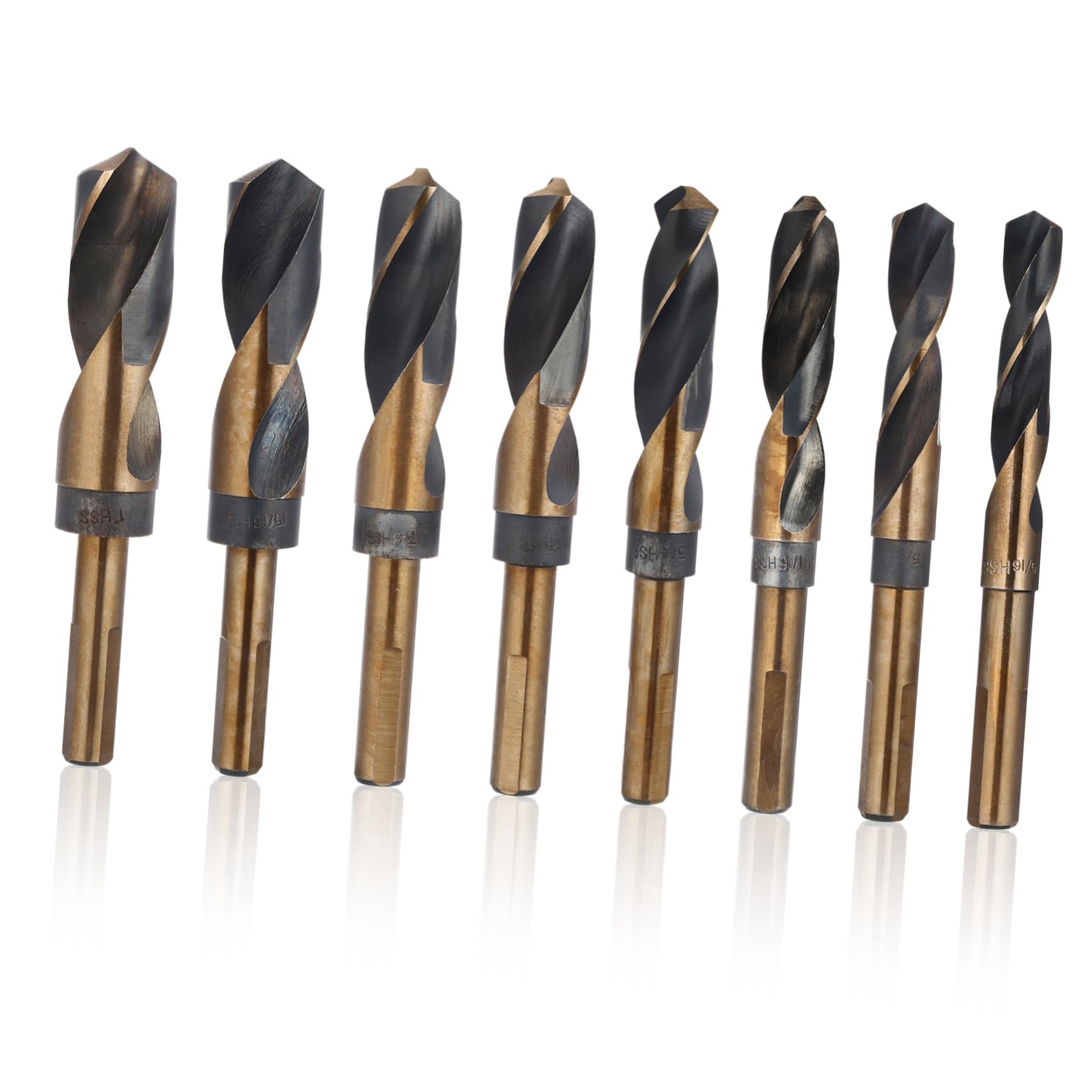 Homoyoyo 8piezas Brocas Para Taladrar Metal Brocas De Aluminio y De Mango Recto De Precisión Accesorios De Perforación