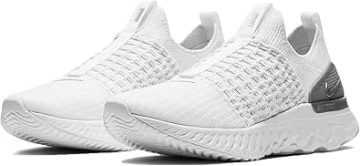 NIKE(ナイキ) リアクト ファントム ラン フライニット 2 W React Phantom Run Flyknit 2 ホワイト/メタリックシルバー CJ0280-100 ナイキジャパン正規品