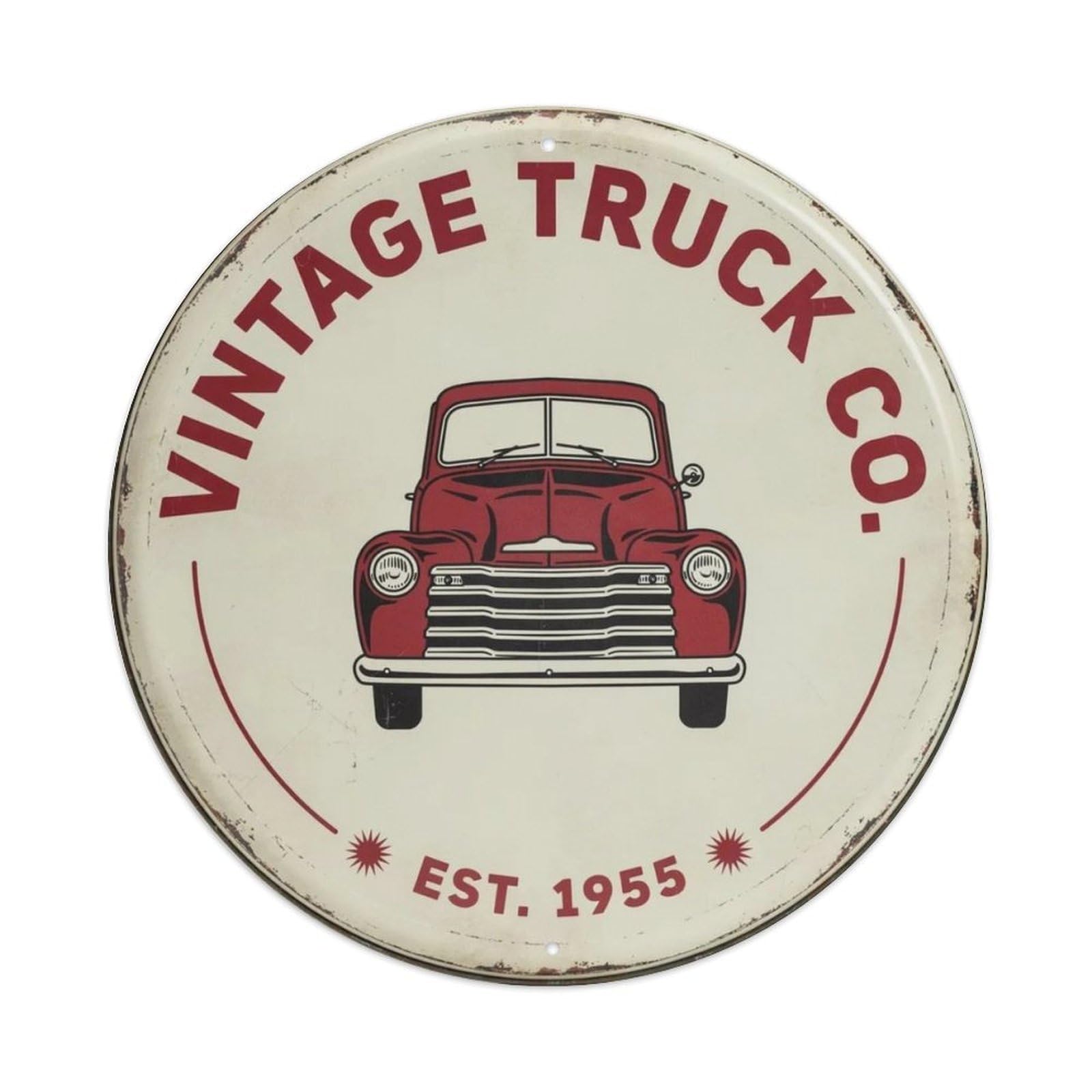 Vintage Truck Co. 1955 Metal Tin Sign Plaque
