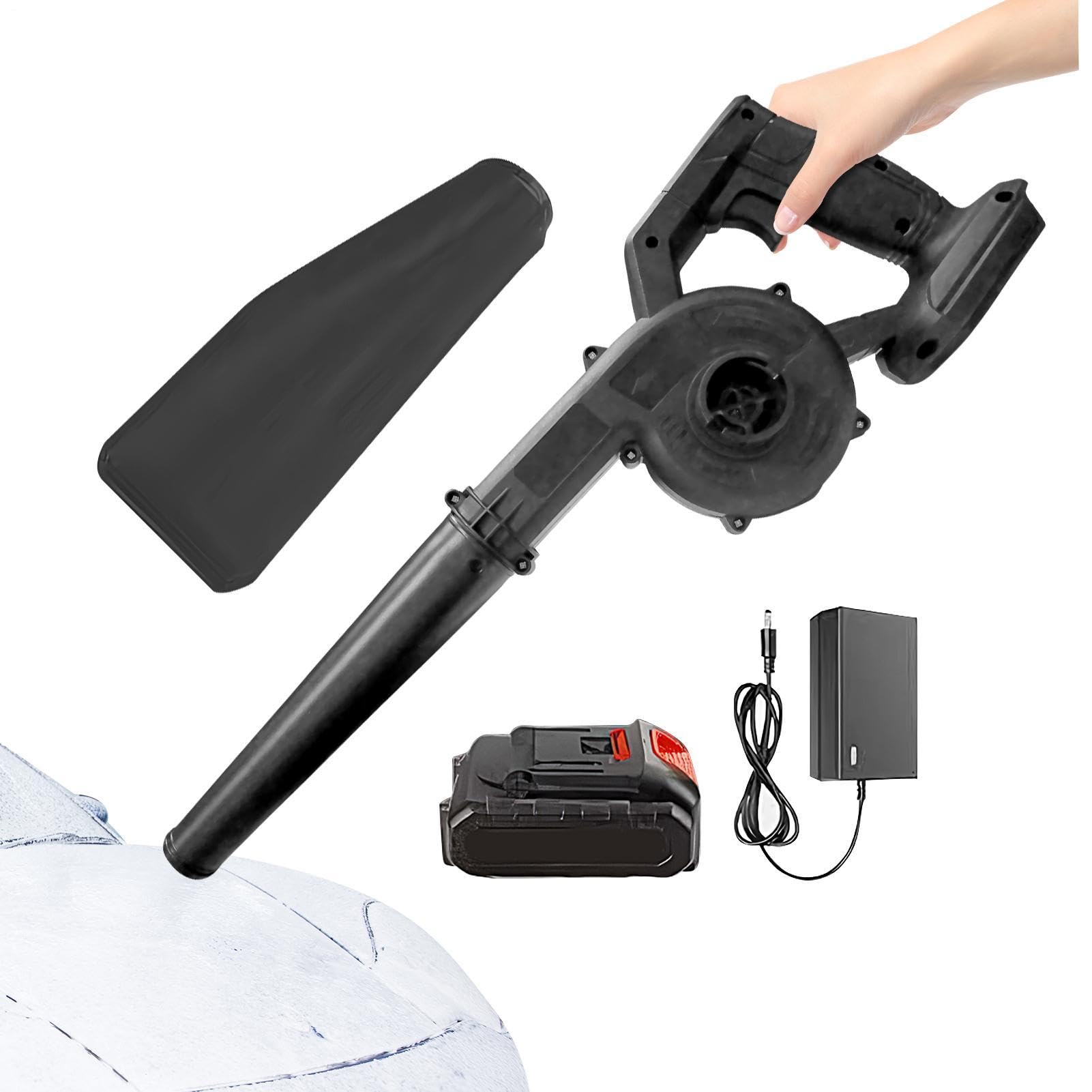 Sopladora de Hojas Inalámbrica Recargable Inalámbrica Alimentada por | Mini Soplador De Hojas Mochila Pequeño para Patio Exterior Terraza Césped Hogar Coche Taller