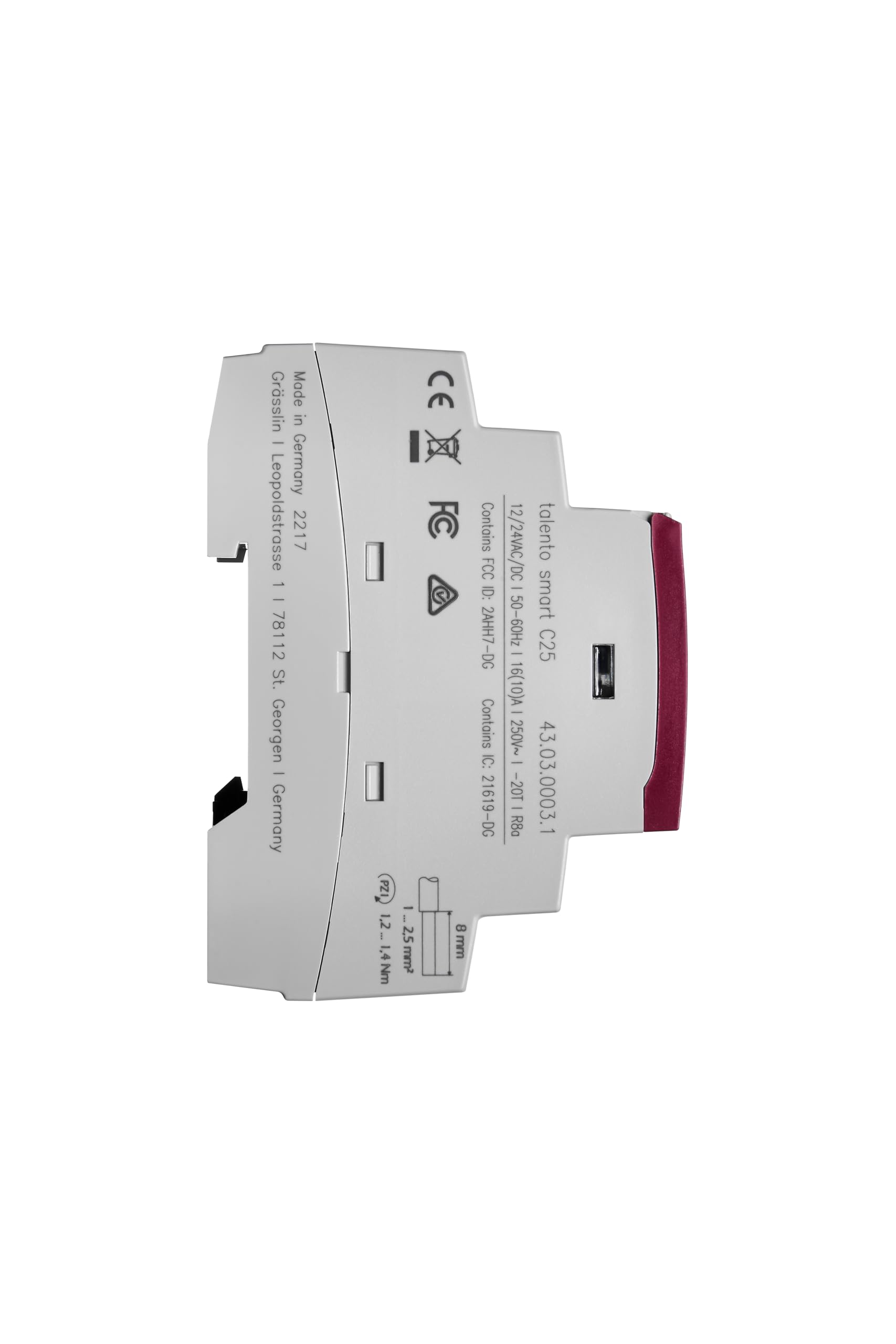 43.03.0003.1 talento smart C25 12-24V Astro-Zeitschaltuhr digital | 2 Kanäle, DIN-Schiene/Hutschiene, 500 Speicherplätze,12–24 V AC/DC, Wochen-/Jahresprogramm, Zyklus/Impuls,8 Jahre Gangreserve