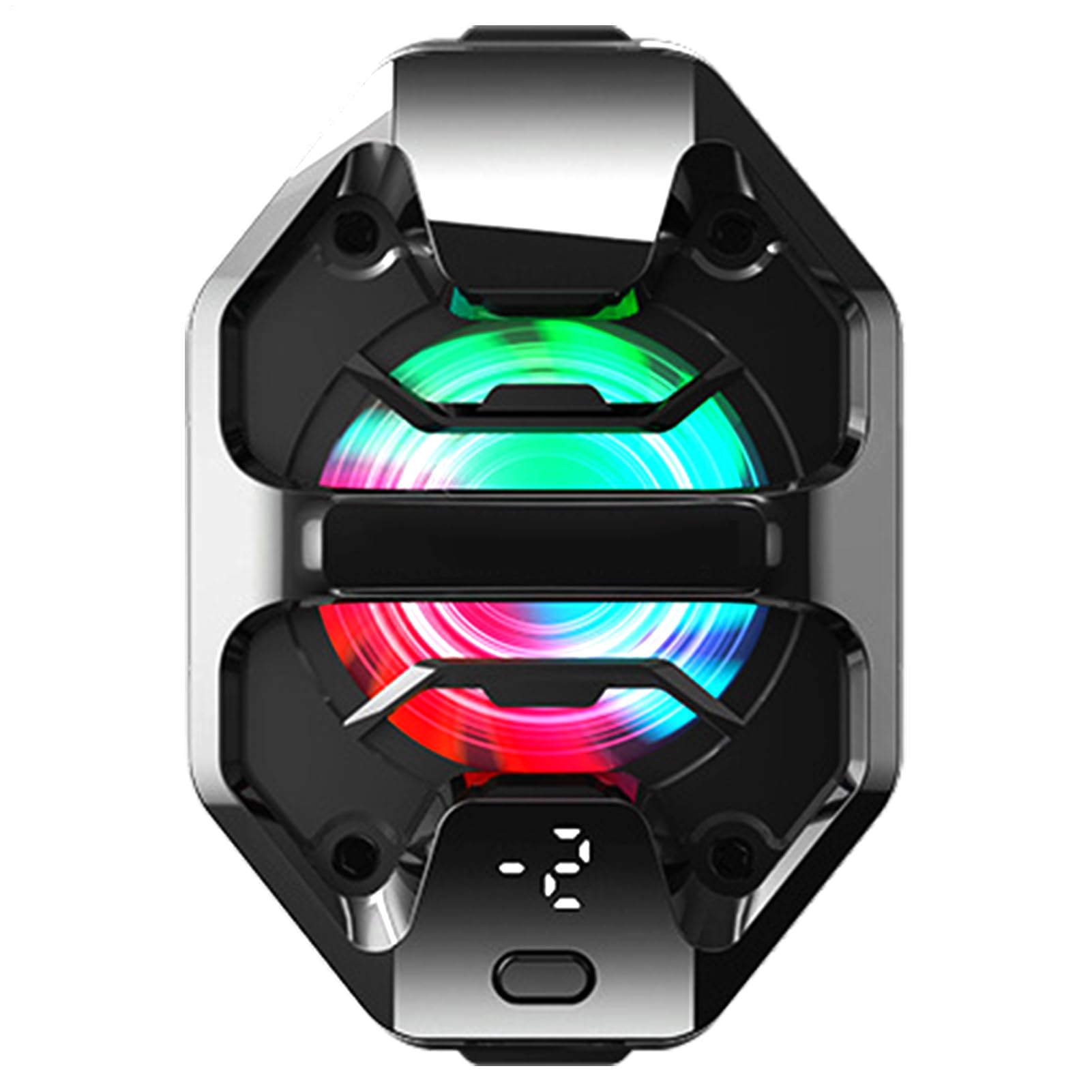 Ventola di raffreddamento per telefono, radiatore per telefono, semiconduttore, portatile, con LED RGB, per videogiochi, live streaming, vlog, tablet, spiaggia