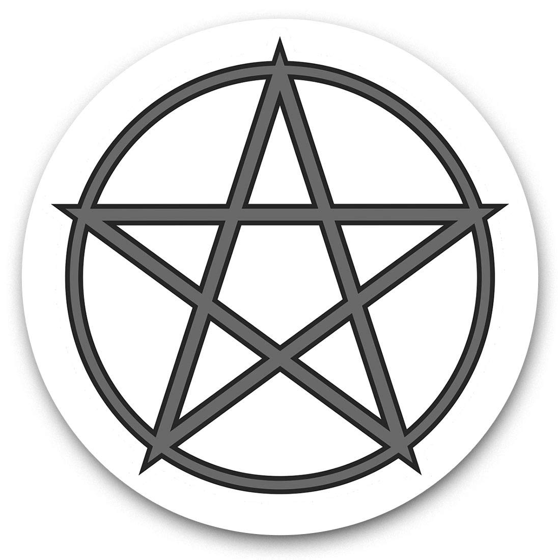 Destination Vinyl Ltd Bw Pentagram Symbol Wicca Celtic Sign 40161 Vinyl Stickers (Set Of 2) 15Cm (Bw) - Pentagram Symbol Wicca Celtic Sign 40161
