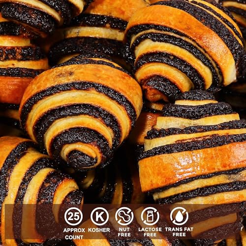 Stern’s Bakery Chocolate Croissants | Approx 25 Rugelach Pastries | Chocolate Cakes | Holiday Food Gifts, Thanksgiving, Christmas, New Year’s | Dairy & Nut Free Bakery - Image 3