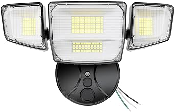 Onforu 90W Flood Lights Outdoor, 10000LM Ultra Bright 4-Head LED Security Light with Switch Control, IP66 Waterproof 6500K Exterior Lights for Yard Garage Patio