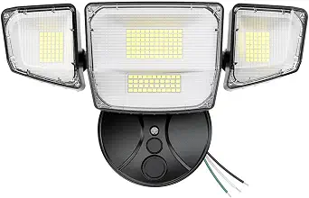 Onforu 90W Flood Lights Outdoor, 10000LM Ultra Bright 4-Head LED Security Light with Switch Control, IP66 Waterproof 6500K Exterior Lights for Yard Garage Patio