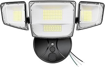 Onforu 90W Flood Lights Outdoor, 10000LM Ultra Bright 4-Head LED Security Light with Switch Control, IP66 Waterproof 6500K Exterior Lights for Yard Garage Patio