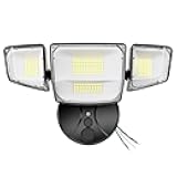 Onforu 90W Flood Lights Outdoor, 10000LM Ultra Bright 4-Head LED Security Light with Switch Control, IP66 Waterproof 6500K Exterior Lights for Yard Garage Patio